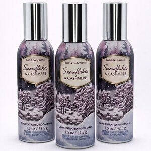 Bath & Body Works 3Pack SNOWFLAKES & CASHMERE  Room Spray